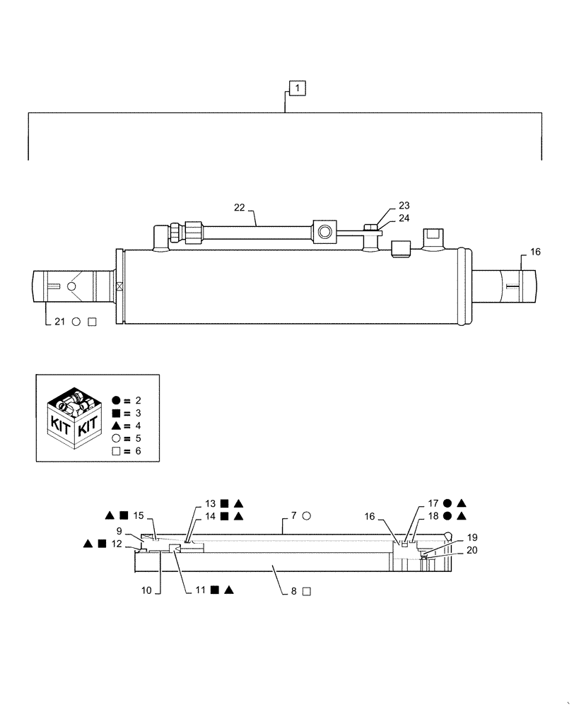 Схема запчастей Case CX55B - (86.110.AF[04]) - CYLINDER (86) - DOZER