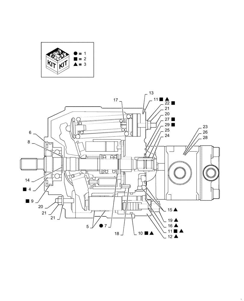 Схема запчастей Case CX55B - (35.106.AD[03]) - HYDRAULIC PUMP, ASSY, CANOPY (35) - HYDRAULIC SYSTEMS