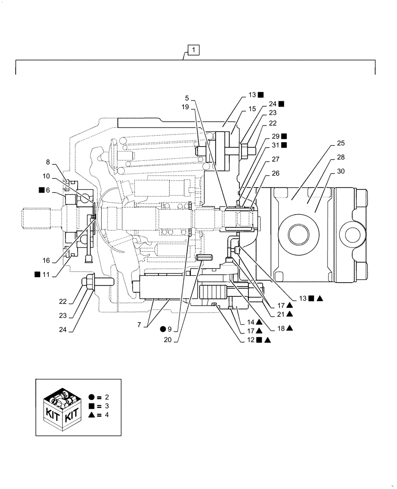 Схема запчастей Case CX55B - (35.106.AD[03]) - HYDRAULIC PUMP, ASSY, CAB (35) - HYDRAULIC SYSTEMS