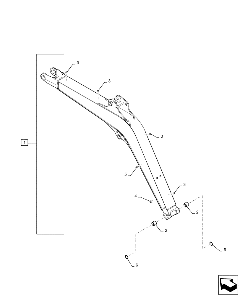 Схема запчастей Case CX55B - (84.910.AA[02]) - BOOM HOE 2.985M (84) - BOOMS, DIPPERS & BUCKETS