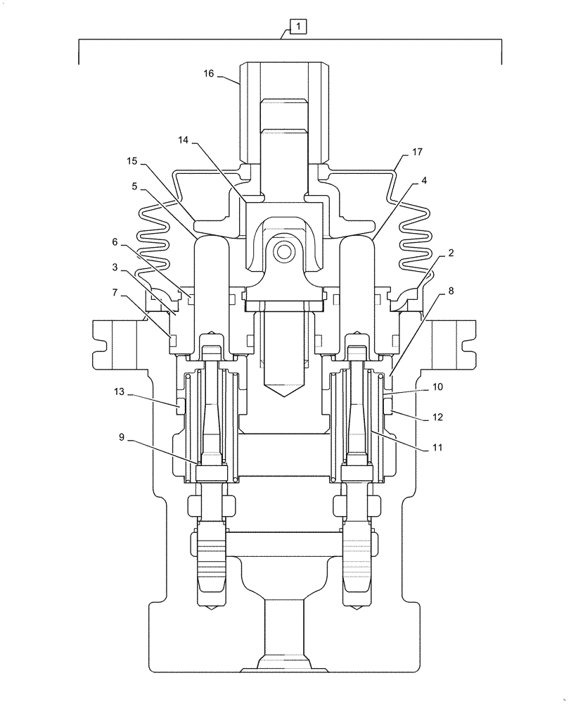 Схема запчастей Case CX55B - (35.355.AH[05]) - PILOT VALVE, ANGLE, DOZER (35) - HYDRAULIC SYSTEMS