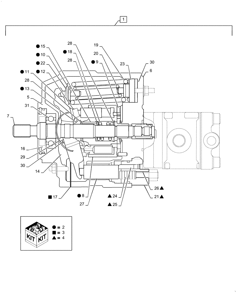 Схема запчастей Case CX55B - (35.106.AD[02]) - HYDRAULIC PUMP, ASSY, CAB (35) - HYDRAULIC SYSTEMS