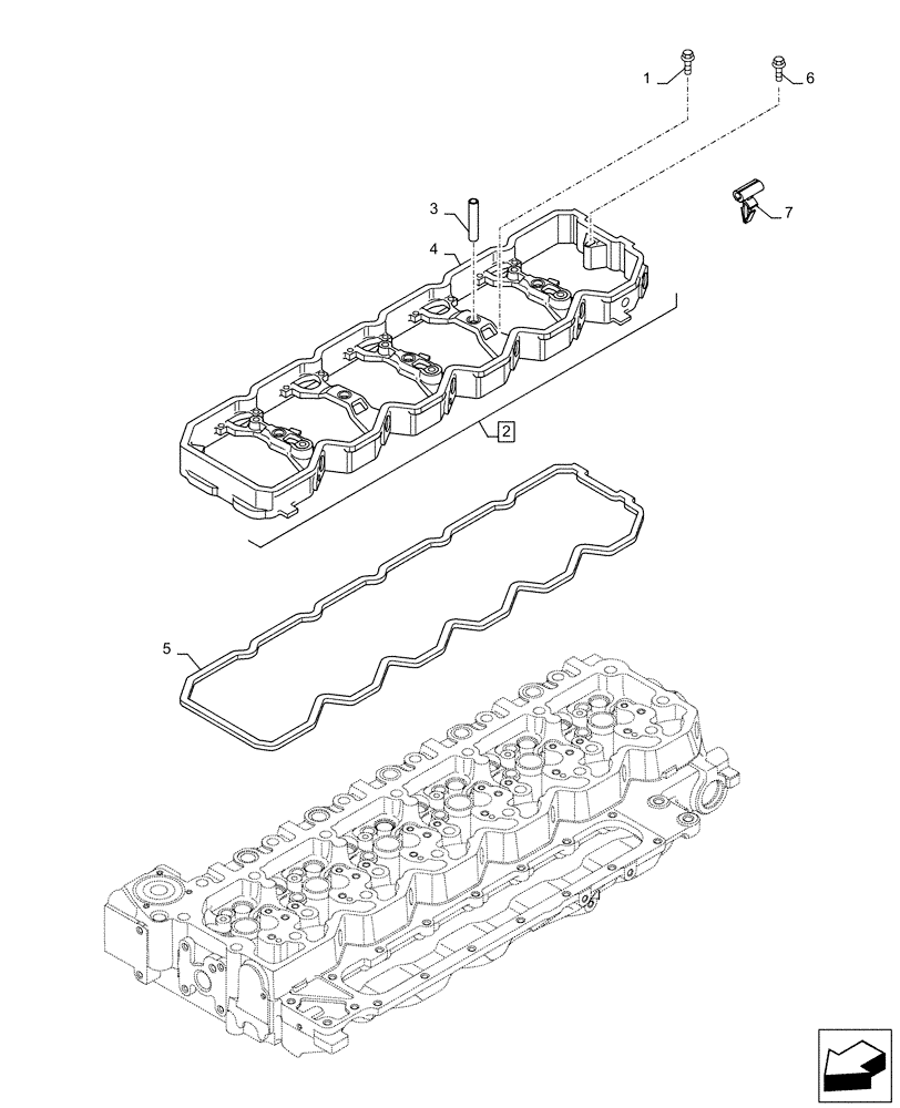 Схема запчастей Case F4HFE613T B006 - (10.106.AO[02]) - ROCKER ARM (10) - ENGINE