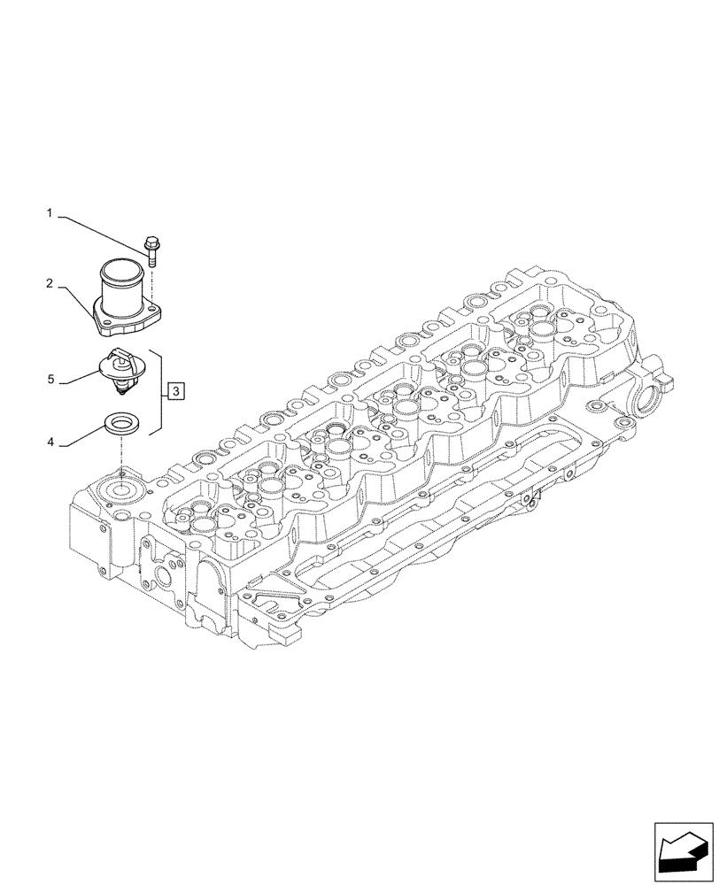 Схема запчастей Case F4HFE613T B006 - (10.400.BC) - THERMOSTAT (10) - ENGINE