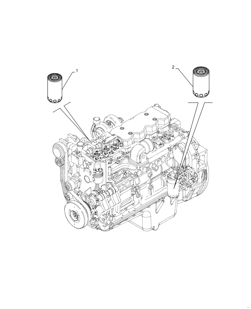 Схема запчастей Case F4HFE613T B005 - (05.100.03) - FILTER, ENGINE (05) - SERVICE & MAINTENANCE