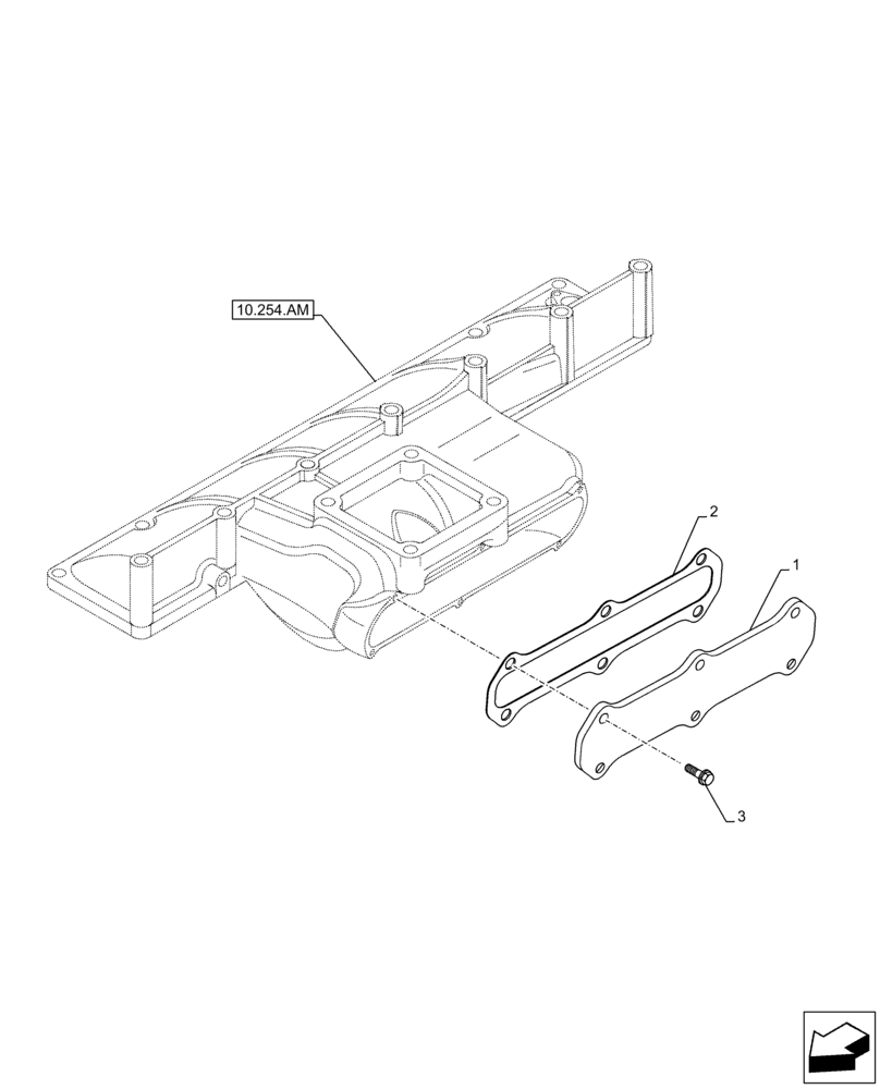 Схема запчастей Case F4HFE613T B005 - (55.202.AA) - MANIFOLD, HEATER (55) - ELECTRICAL SYSTEMS