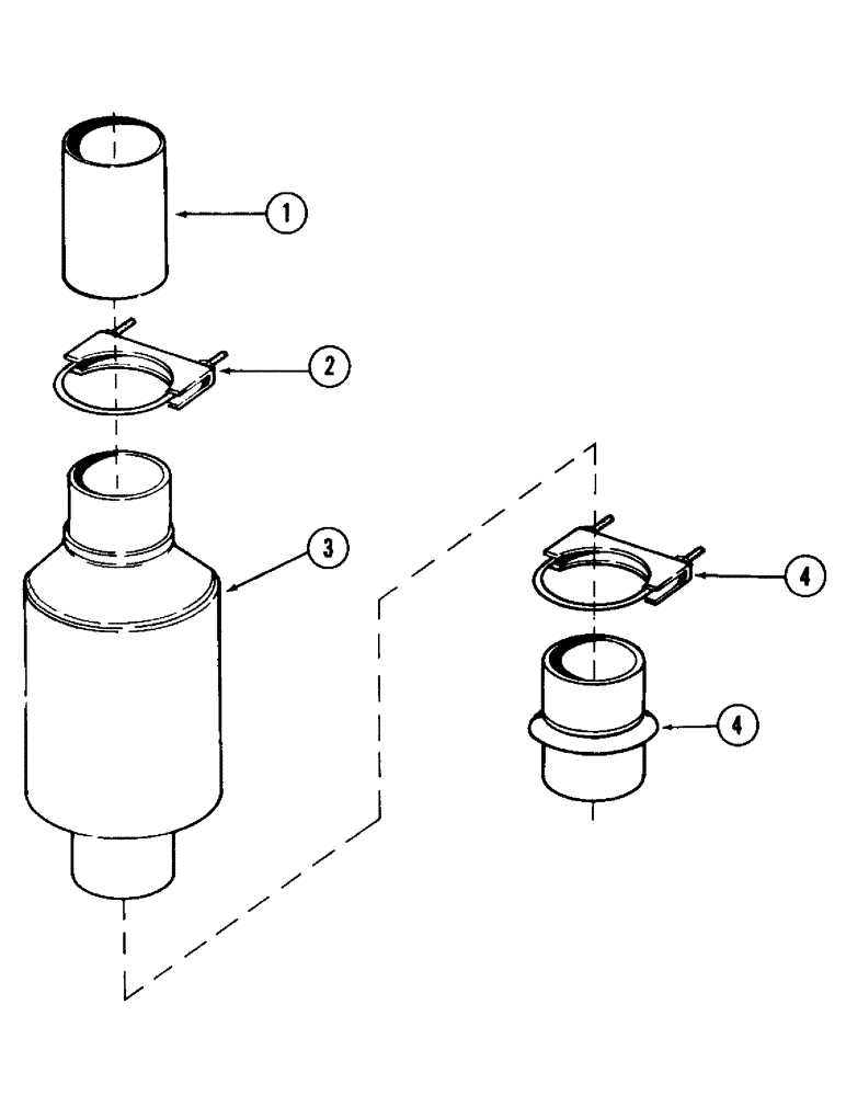 Схема запчастей Case 980 - (061A) - SPARK ARRESTOR (01) - ENGINE