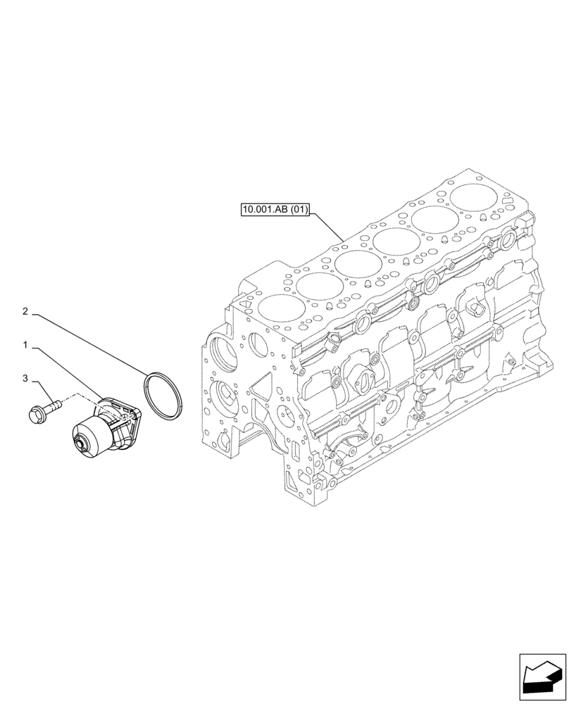 Схема запчастей Case F4HFE613T B005 - (10.400.BB) - WATER PUMP (10) - ENGINE