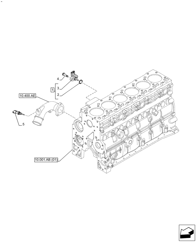 Схема запчастей Case F4HFE613T B005 - (55.013.AD) - ENGINE OIL, PRESSURE SENSOR (55) - ELECTRICAL SYSTEMS