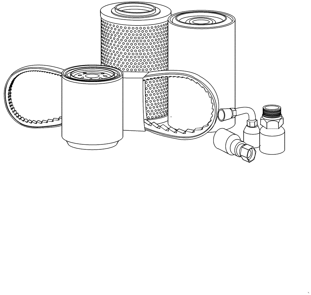 Схема запчастей Case 590SM - (00-05[01]) - FILTERS & CAPACITIES (00) - PICTORIAL INDEX