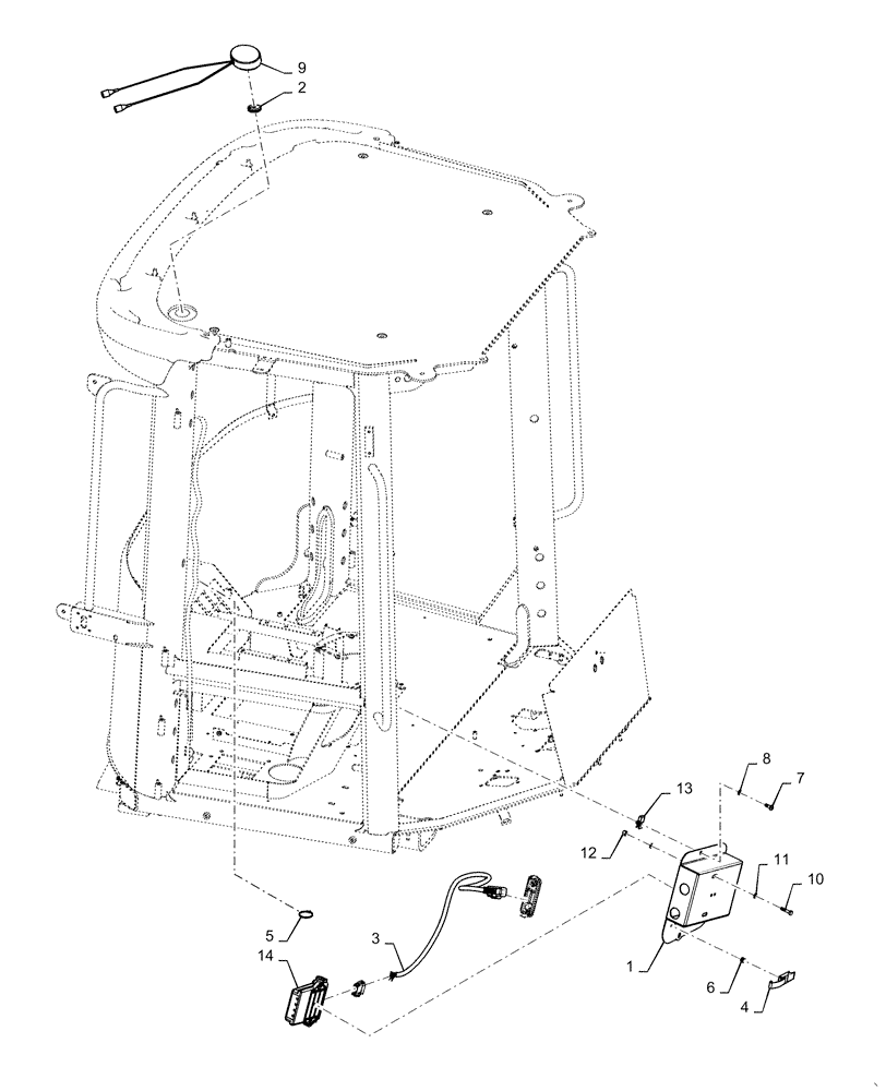 Схема запчастей Case 1121F - (55.991.01) - TELEMATICS INSTALLATION (55) - ELECTRICAL SYSTEMS