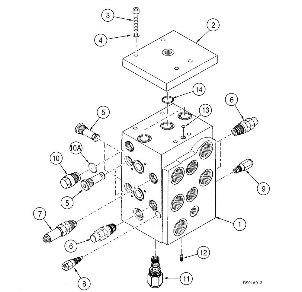 Схема запчастей Case 521D - (08-15) - VALVE ASSY - LOADER CONTROL, TWO SPOOL - Z-BAR (08) - HYDRAULICS