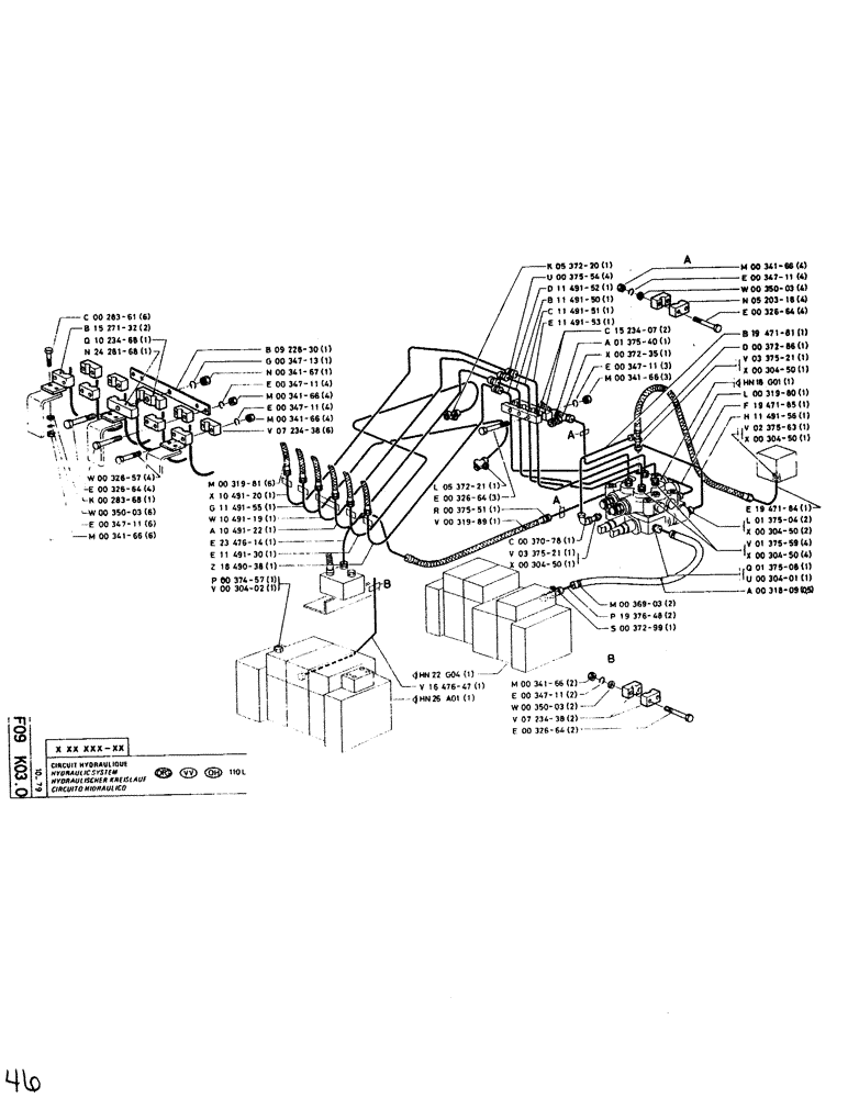 Схема запчастей Case SC150L - (046) - HYDRAULIC SYSTEM 