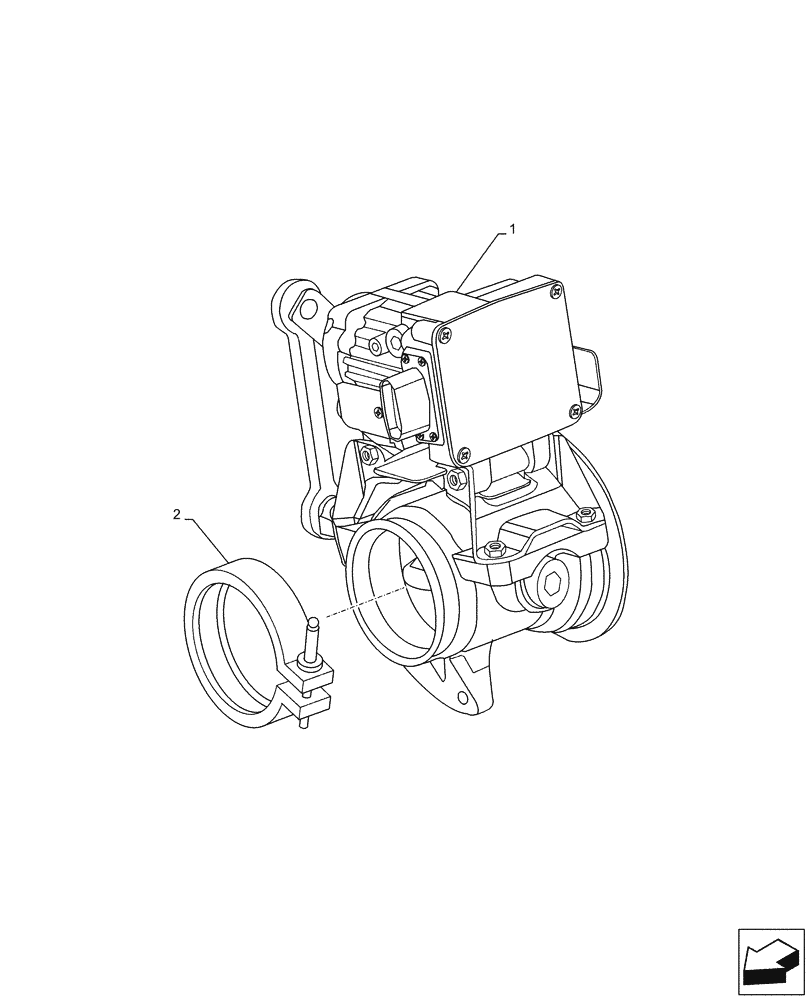 Схема запчастей Case F4HFE613T B005 - (10.254.AZ[01]) - EXHAUST BRAKE AND CONTROL (10) - ENGINE