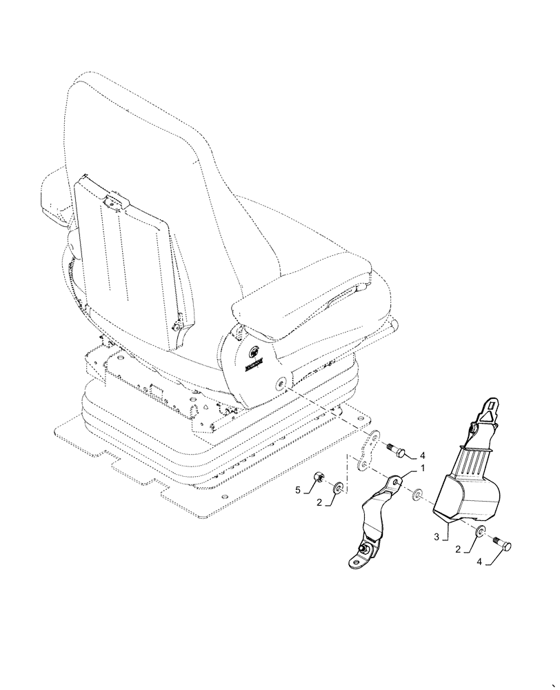 Схема запчастей Case 821F - (90.151.AD) - 3" SEAT BELT INSTALLATION (90) - PLATFORM, CAB, BODYWORK AND DECALS