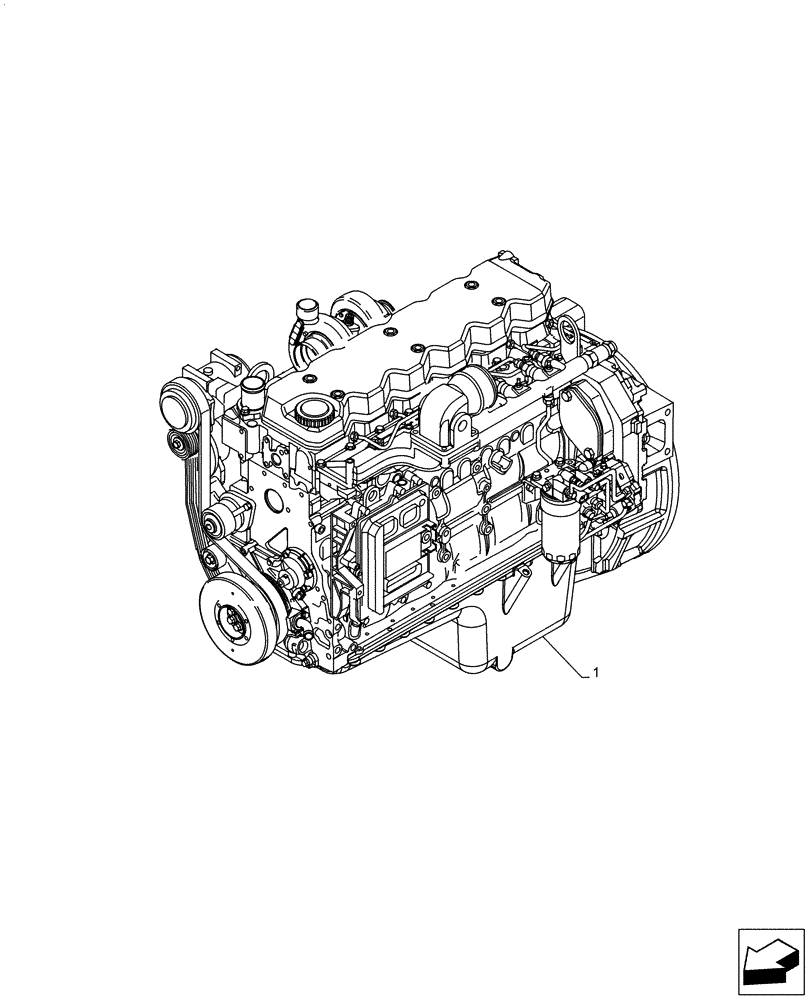 Схема запчастей Case F4HFE613T B005 - (10.001.AD) - ENGINE (10) - ENGINE