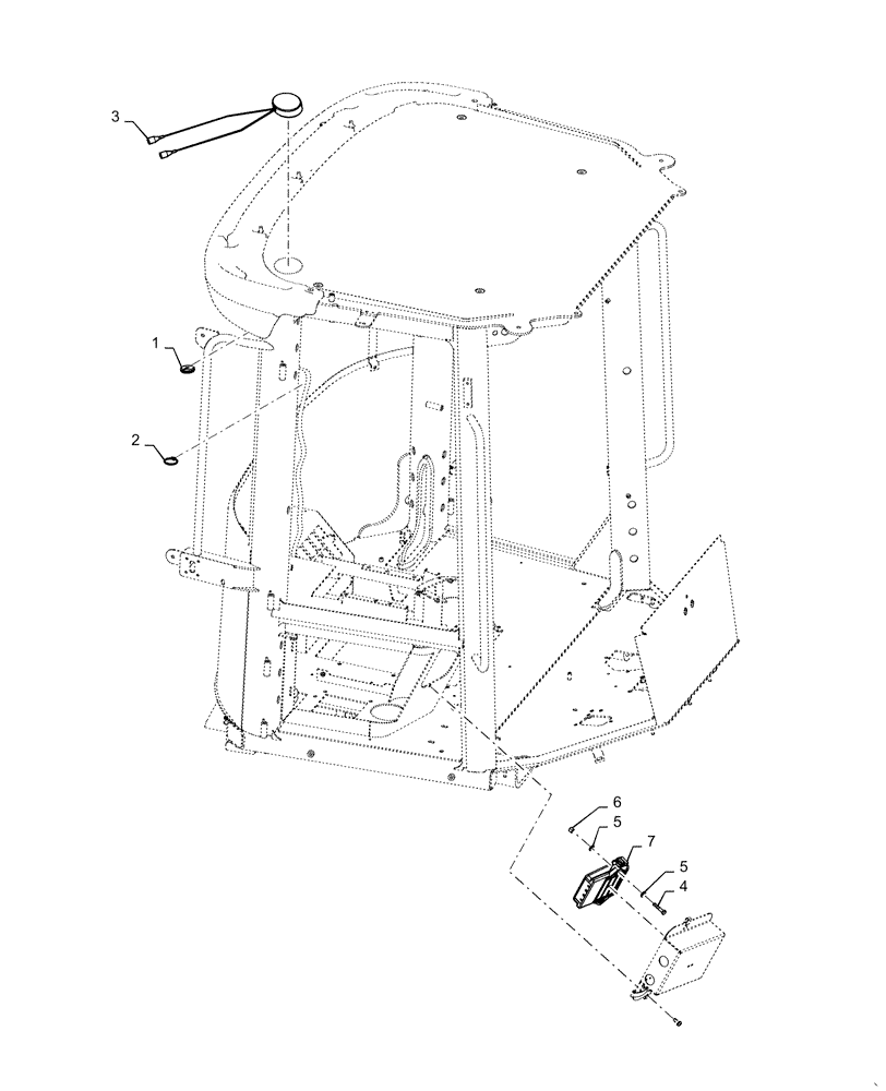 Схема запчастей Case 821F - (55.991.AD) - TELEMATICS INSTALLATION (55) - ELECTRICAL SYSTEMS