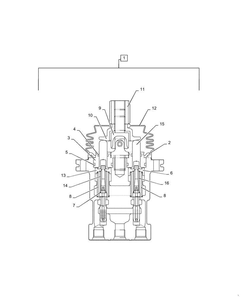 Схема запчастей Case CX55B - (35.355.AH[02]) - PILOT VALVE (35) - HYDRAULIC SYSTEMS