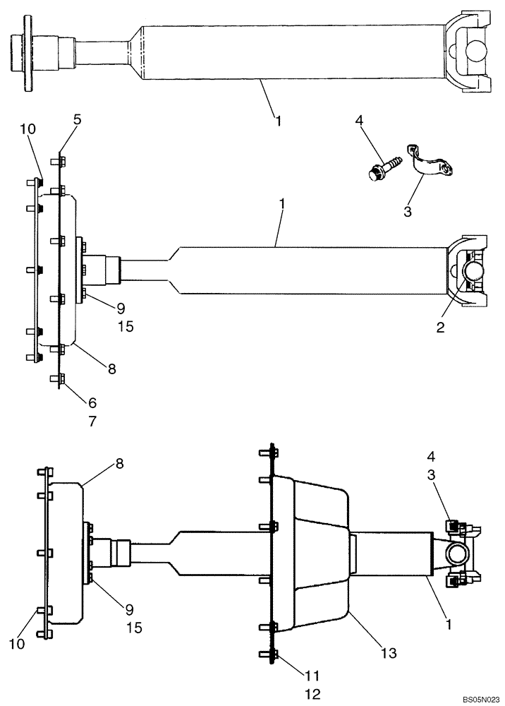 Схема запчастей Case 721D - (06-34A) - DRIVE SHAFT - ENGINE (06) - POWER TRAIN