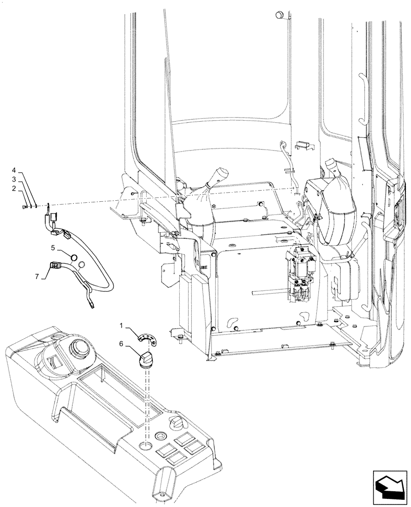 Схема запчастей Case CX36B - (01-102[02]) - HARNESS ASSY, CAB - SN PX15-21768 (55) - ELECTRICAL SYSTEMS