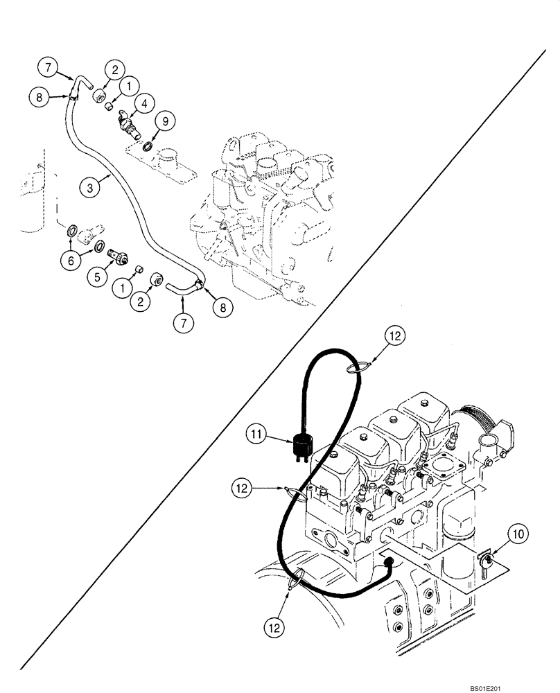 Схема запчастей Case 40XT - (02-06) - COLD START - THERMOSTART (02) - ENGINE