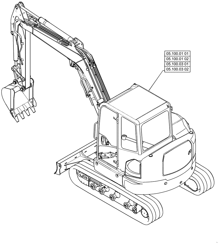 Схема запчастей Case CX55B - (05.000.00[01]) - SECTION INDEX - MACHINE COMPLATION AND EQUIPMENT (05) - SERVICE & MAINTENANCE