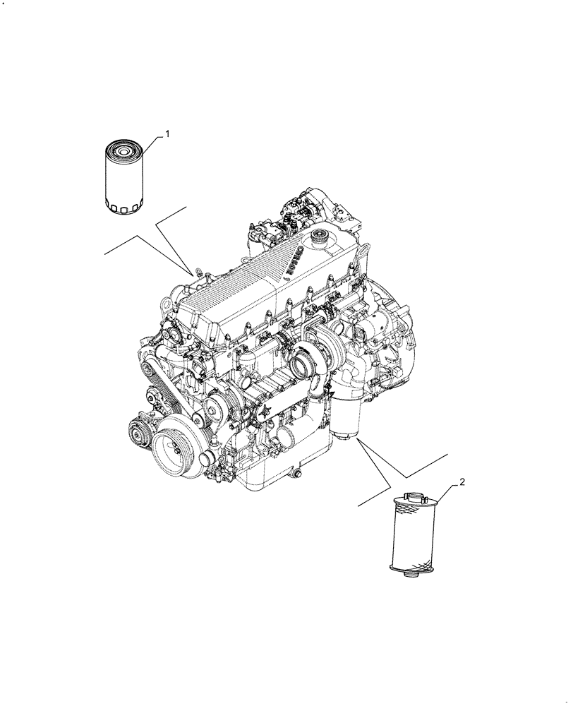 Схема запчастей Case F2CFE614A A010 - (05.100.03) - FILTERS & CAPACITIES (05) - SERVICE & MAINTENANCE