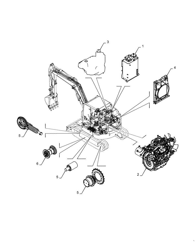 Схема запчастей Case CX55B - (05.100.03[02]) - CAPACITIES (05) - SERVICE & MAINTENANCE