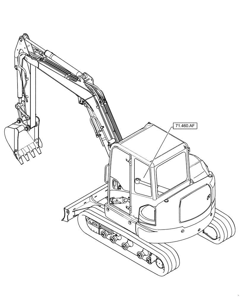 Схема запчастей Case CX55B - (00.000.71[01]) - PICTORIAL INDEX - LUBRICATION (00) - GENERAL & PICTORIAL INDEX