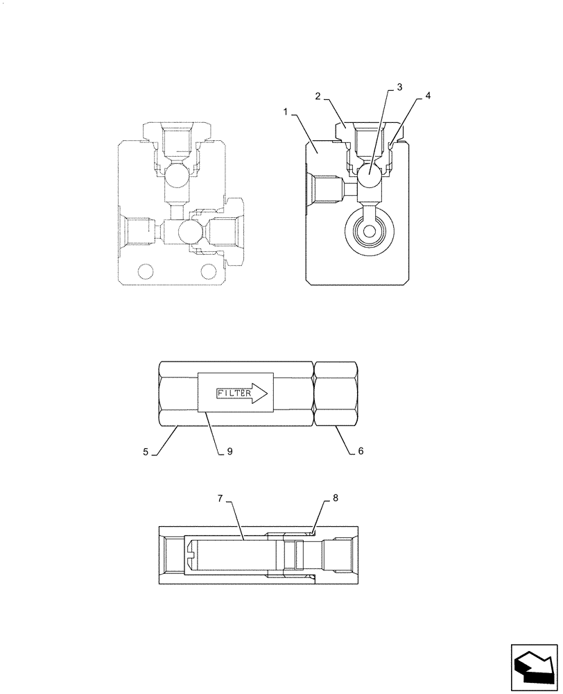 Схема запчастей Case CX36B - (01-058[05]) - CONTROL LINES, VALVE (35) - HYDRAULIC SYSTEMS