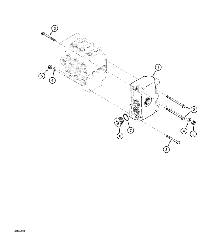 Схема запчастей Case 760 - (08-165G) - PLOW CONTROL VALVE ASSEMBLY - H674318, END PLATE MOUNTING (35) - HYDRAULIC SYSTEMS