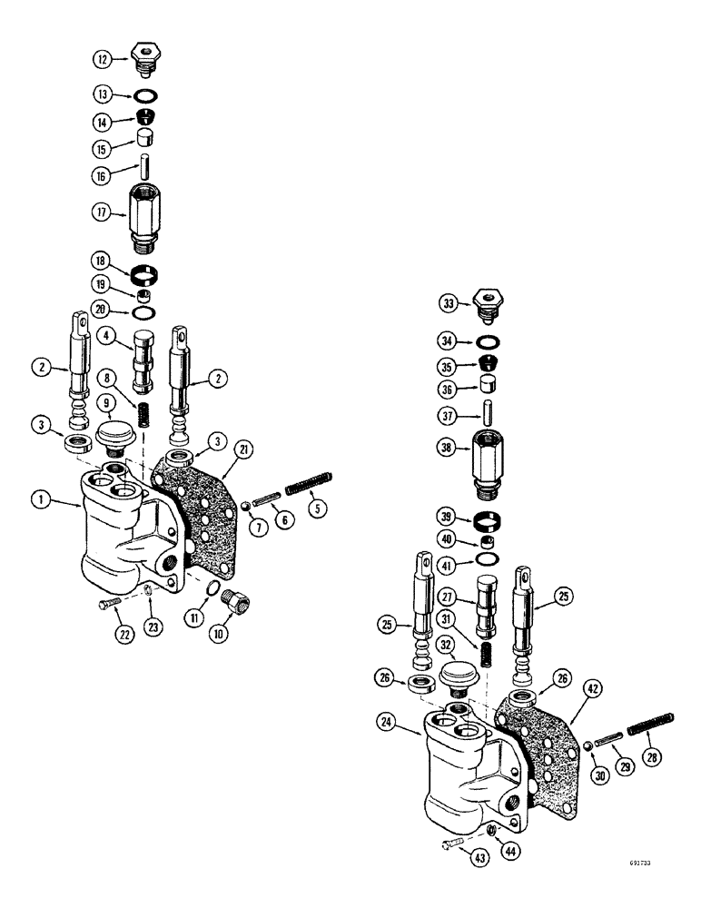 Схема запчастей Case W9B - (156) - L30322 TRANSMISSION CONTROL VALVE, TRANSMISSION SERIAL NUMBER 87961E AND AFTER (06) - POWER TRAIN