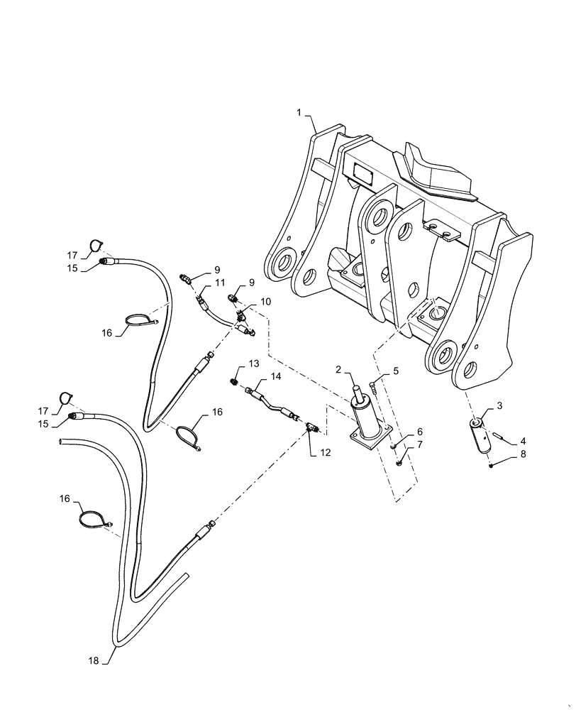 Схема запчастей Case 721F - (82.100.05) - ACS QUICK COUPLER, Z-BAR (82) - FRONT LOADER & BUCKET