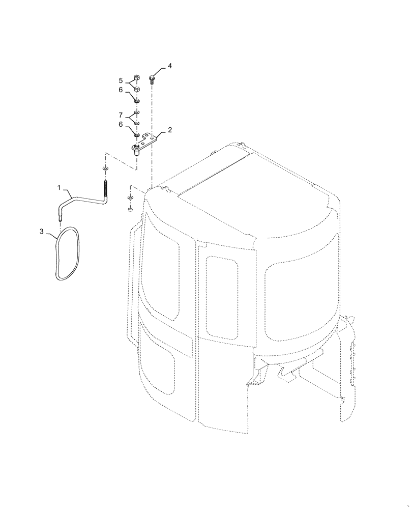 Схема запчастей Case CX36B - (05-006[00]) - MIRROR (REAR VIEW, CAB) (90) - PLATFORM, CAB, BODYWORK AND DECALS