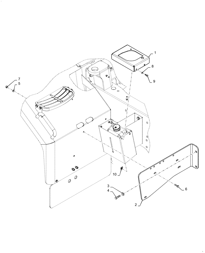 Схема запчастей Case 921F - (90.116.BA[04]) - RIGHT SIDE FENDER SUPPORT BRACKET WIDE (90) - PLATFORM, CAB, BODYWORK AND DECALS