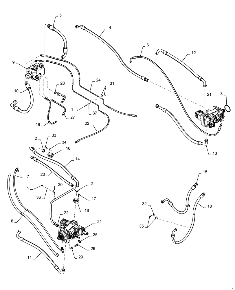 Схема запчастей Case 2050M LT - (29.218.AO[02]) - HYDROSTATIC TRANSMISSION (29) - HYDROSTATIC DRIVE