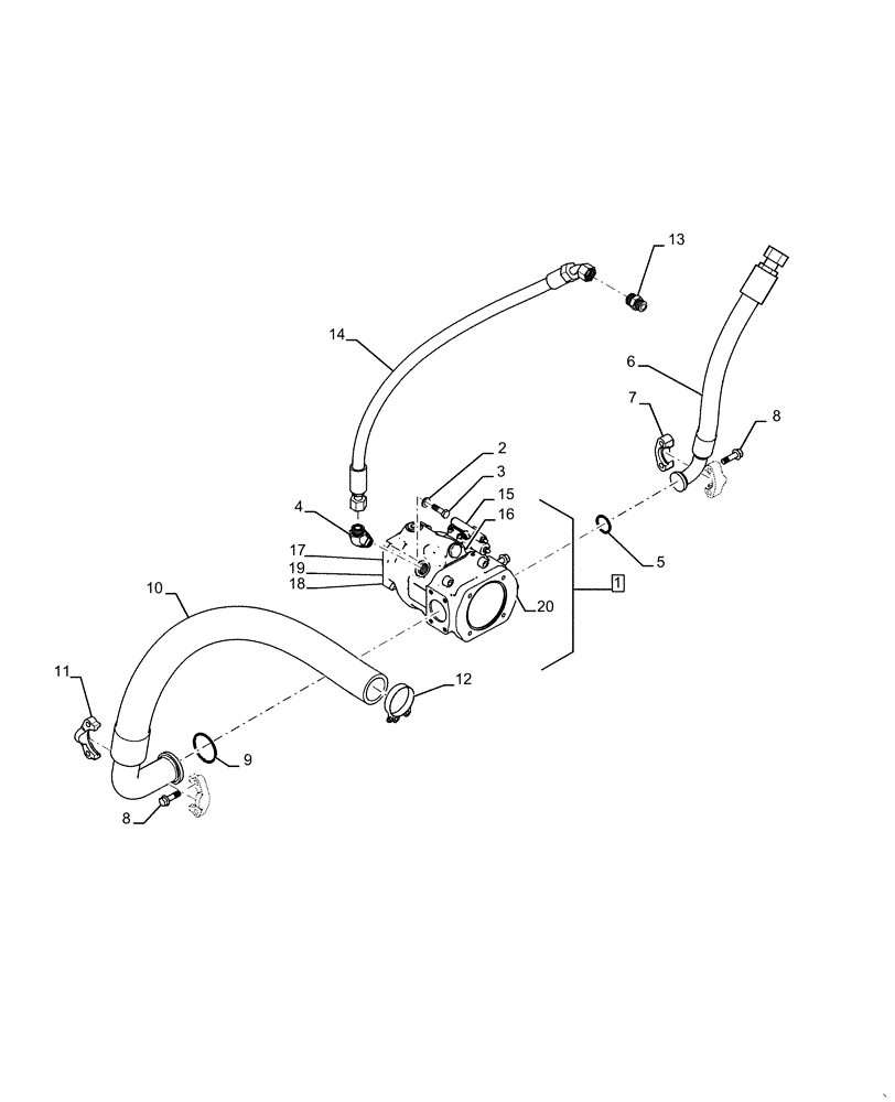 Схема запчастей Case 2050M LT - (29.218.AO [04]) - HYDROSTATIC PUMP (29) - HYDROSTATIC DRIVE