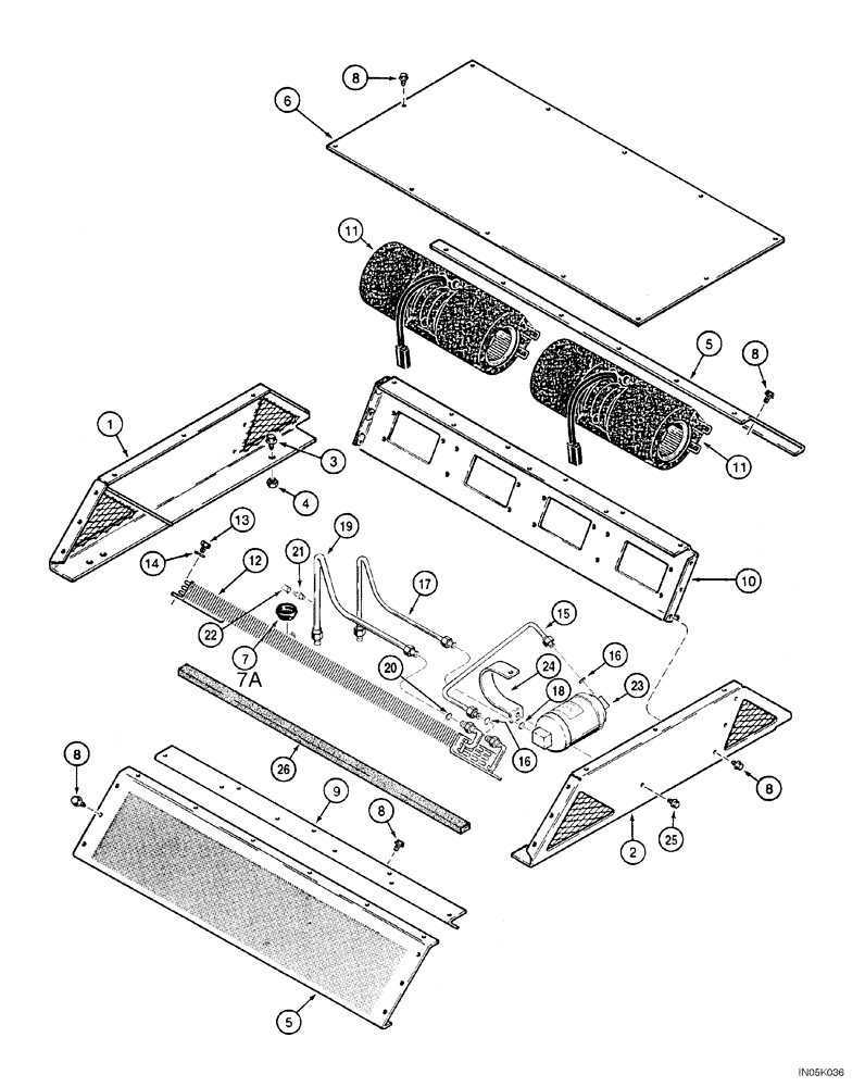 Схема запчастей Case 1150H_IND - (09-32) - AIR CONDITIONING SYSTEM (09) - CHASSIS/ATTACHMENTS