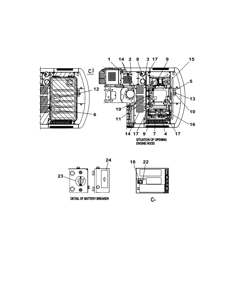 Схема запчастей Case CX250C - (09-055A-00[01]) - DECALS - CX250C LR (09) - CHASSIS/ATTACHMENTS