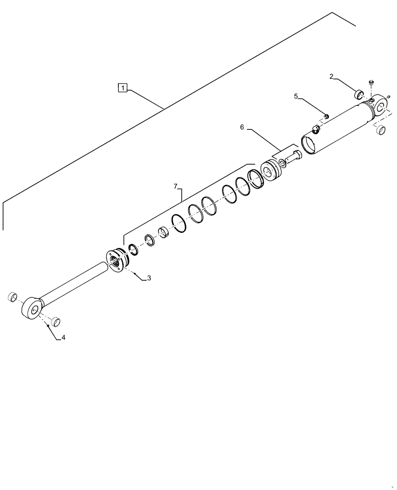 Схема запчастей Case 2050M LT - (35.741.AJ[04]) - LIFT CYLINDER 114.3 X 63.5MM (35) - HYDRAULIC SYSTEMS