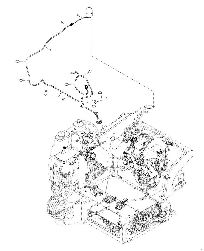 Схема запчастей Case CX55B - (55.015.AJ[04]) - ROTARY BEACON (55) - ELECTRICAL SYSTEMS