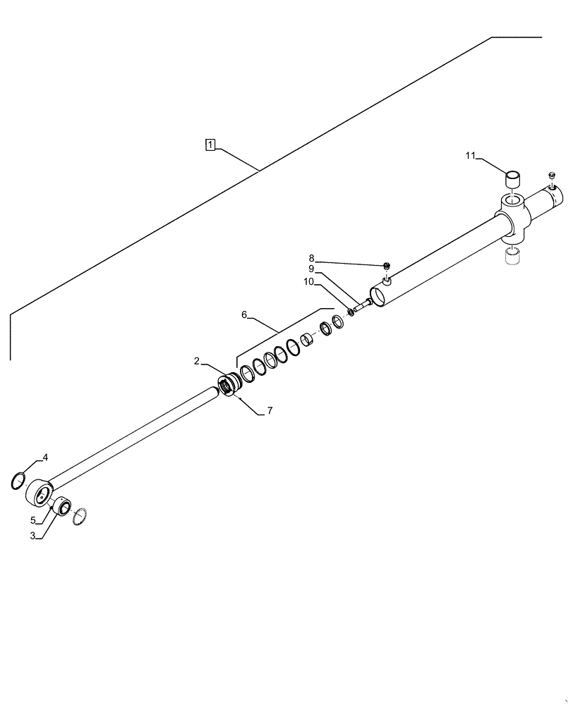 Схема запчастей Case 2050M LT - (35.741.AA[03]) - LIFT CYLINDER 82.6 X 50.5MM (35) - HYDRAULIC SYSTEMS