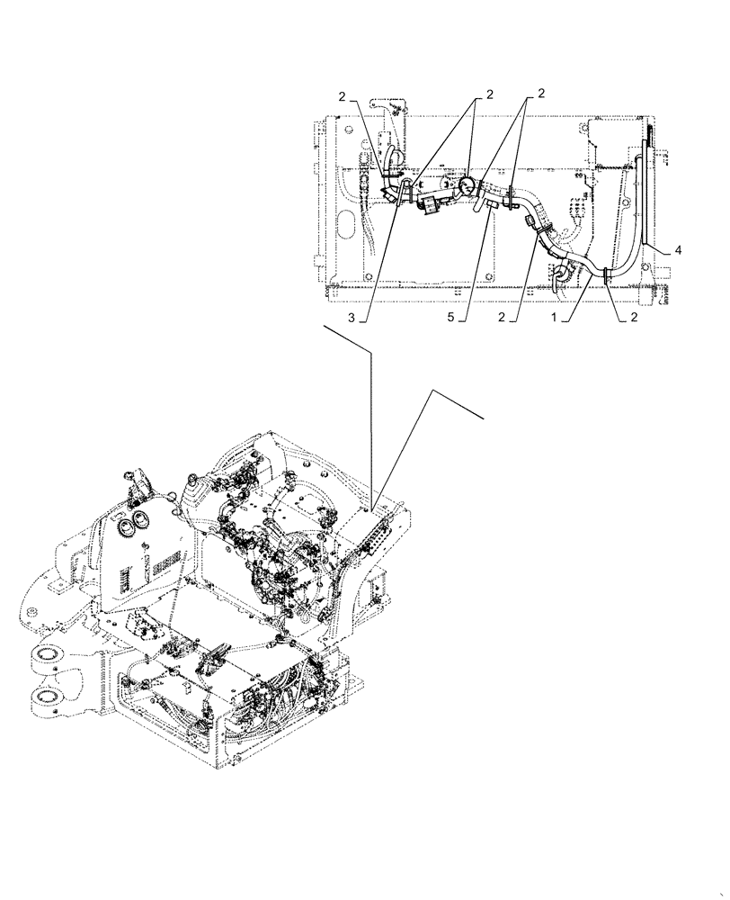 Схема запчастей Case CX55B - (55.785.AS[01]) - HARNESS, ASSY, CAB, MONITOR - LIQUID CRYSTAL (55) - ELECTRICAL SYSTEMS