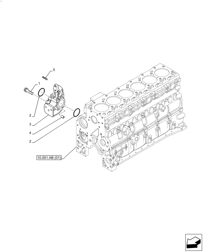 Схема запчастей Case F4HFA613K E003 - (10.400.AE) - COOLING SYSTEM LINE (10) - ENGINE