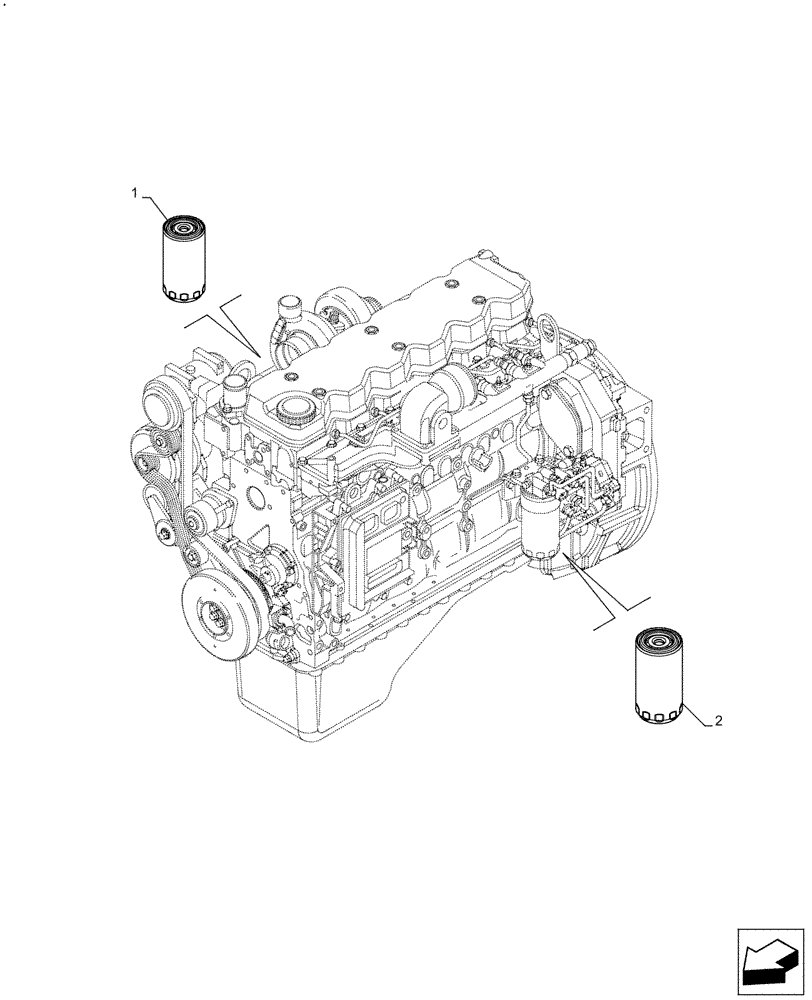 Схема запчастей Case F4HFA613K E003 - (05.100.03) - FILTERS & CAPACITIES (05) - SERVICE & MAINTENANCE