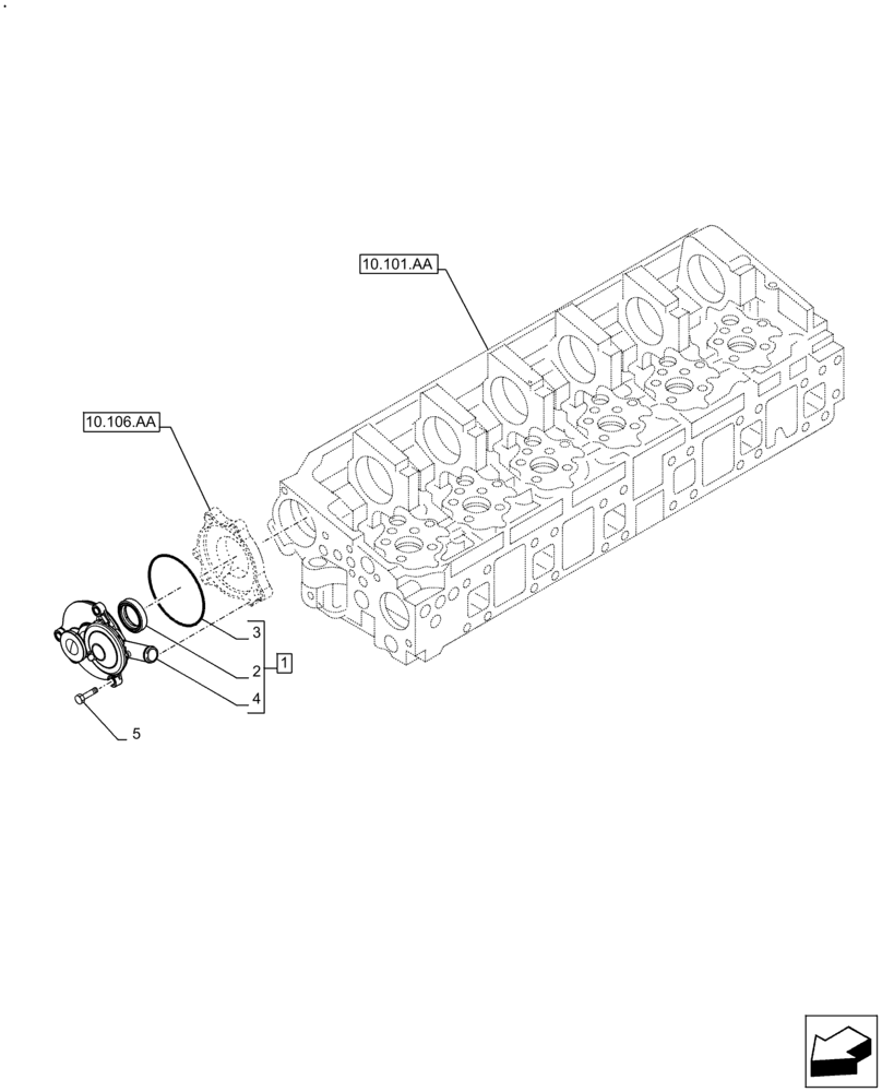 Схема запчастей Case F2CFE614F B004 - (10.304.AP) - VALVE LEVER, BREATHER (10) - ENGINE