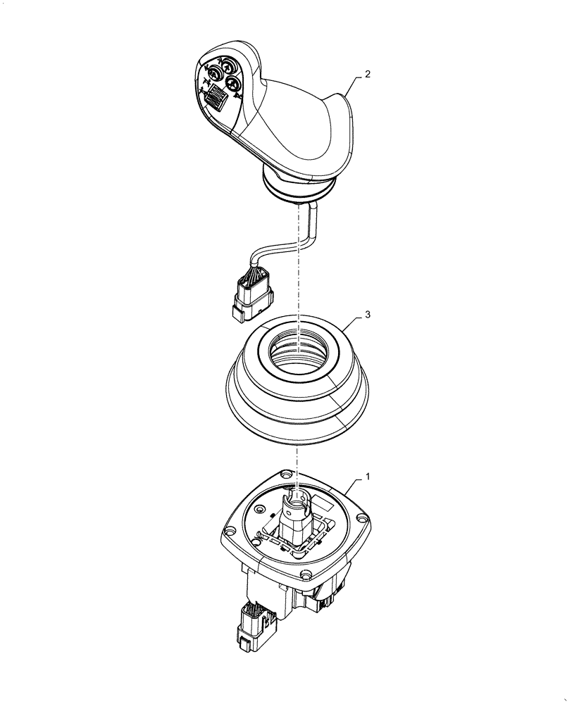 Схема запчастей Case 2050M XLT - (55.512.CL[05]) - RH JOYSTICK ASSEMBLY WITH THUMB WHEEL (55) - ELECTRICAL SYSTEMS