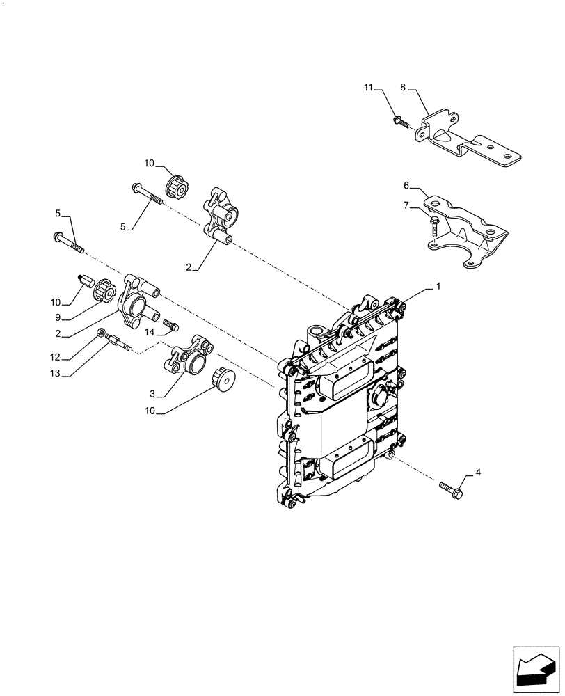 Схема запчастей Case F2CFE614F B004 - (55.015.AA) - ELECTRONIC CONTROL UNIT (55) - ELECTRICAL SYSTEMS