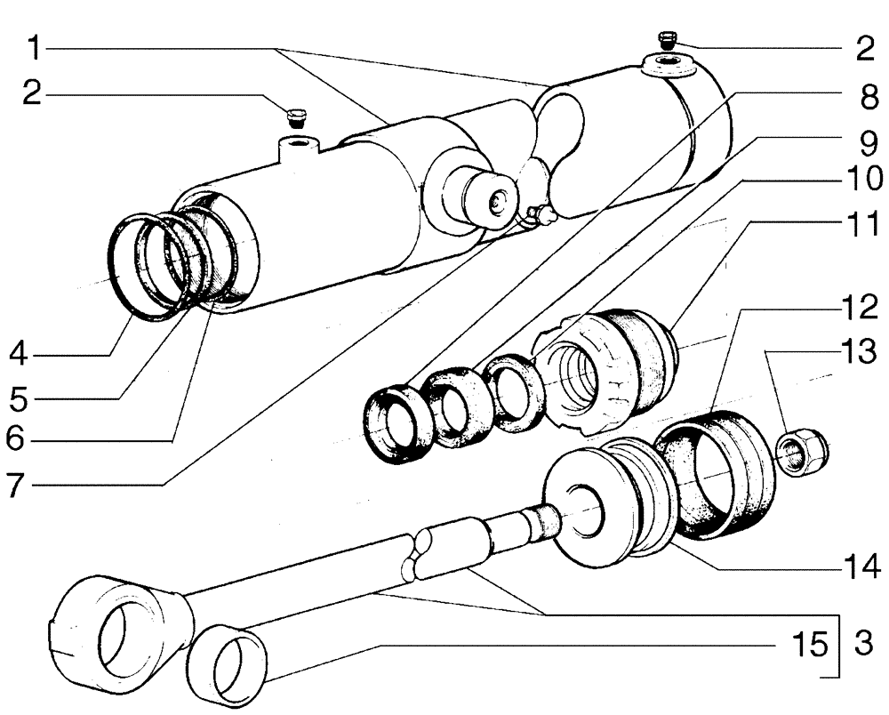 Схема запчастей Case 845B - (08-62[01]) - CYLINDER - RIPPER (08) - HYDRAULICS