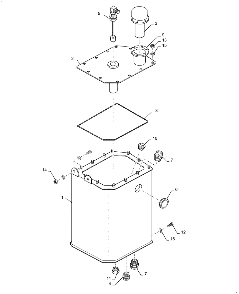 Схема запчастей Case DV210C - (35.300.AQ) - HYDRAULIC OIL RESERVOIR ASSMEBLY (35) - HYDRAULIC SYSTEMS